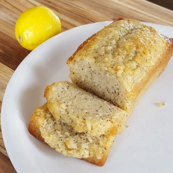 Almond Poppyseed Bread with Lemon Glaze