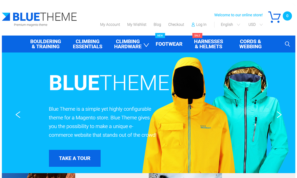 Tema Snowboard Magento