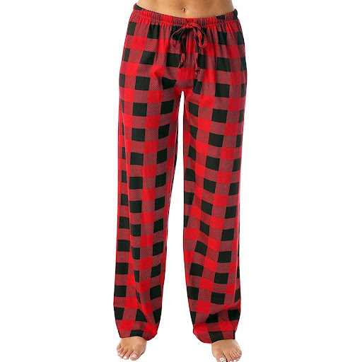 Title 21, Womens Drawstring Plaid Print Trousers Casual ...
