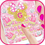 Cover Image of 下载 Pink Gold Minny Wallpapers Keyboard Background 6.0 APK