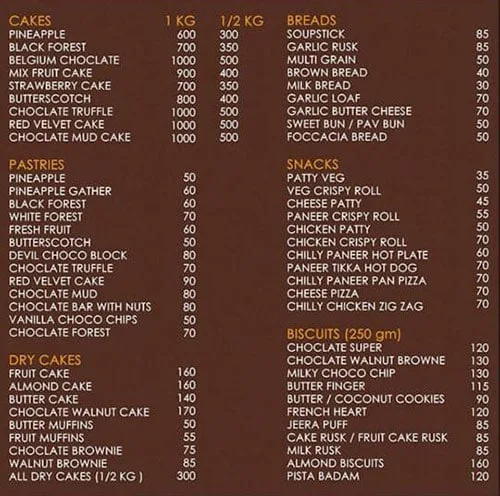 Grand Plaza menu 