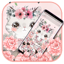 Flower Cute Cartoon Cat Gravity Theme 1.1.2 APK Download