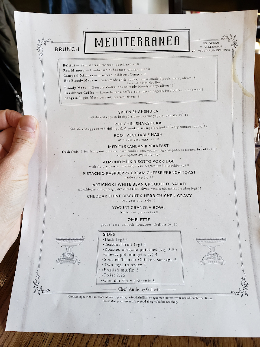 Menu in November 2018