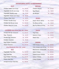 Annapurna Restaurant menu 1