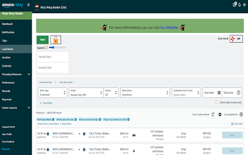 Ninja Relay Booker (Lite) screenshot 3