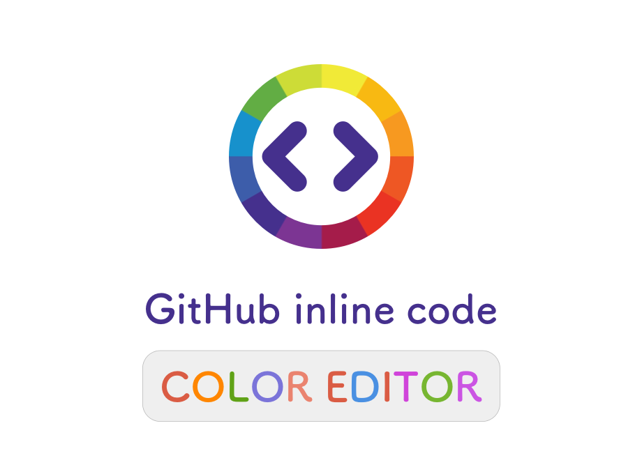 GitHub inline code color editor Preview image 1