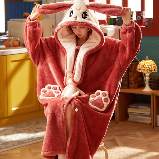 Title 3, Princess Coral Fleece Nightgown Women Cartoon H...