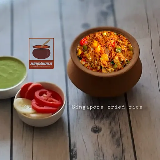 Veg Singapore Fried Rice Handi