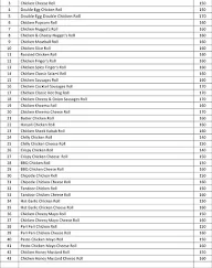 100 Rolls menu 1