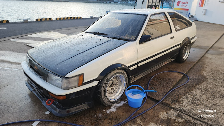 カローラレビンのタイヤ・ホイール交換・しげさん、ドナドナ😅・室内清掃・洗車・明日、ツーリング😄に関するカスタム事例の投稿画像21枚目