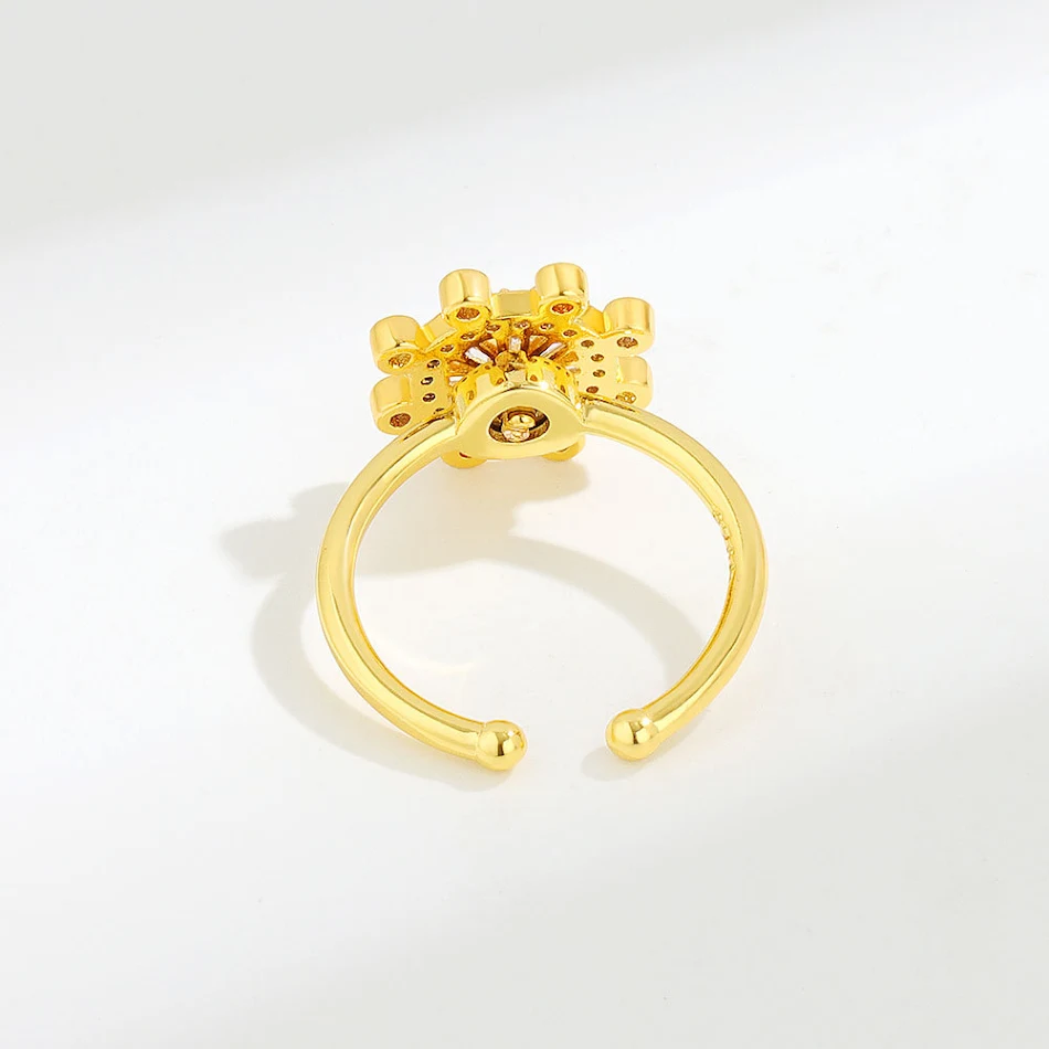 Anillo giratorio de plata esterlina para mujer, placa de estrella, estilo elegante y moderno, joyería fina, regalo perfecto.