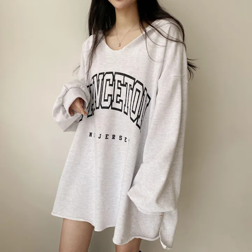 Title 20, Korean Style Letter Hooded Loose Spring And Aut...