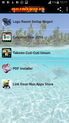 Calendar 2016 Takwim Cuti Umum