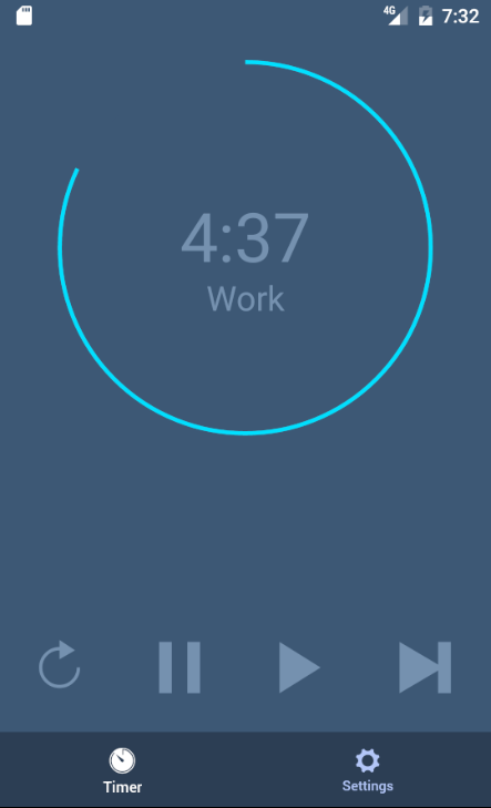 Productivity Pomodoro Timer Screen 3