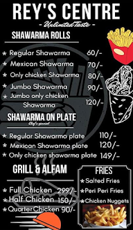 Rey's Centre menu 1