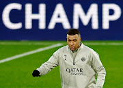 Paris St-Germain's Kylian Mbappé during training at Reale Arena in San Sebastian, Spain on Monday.