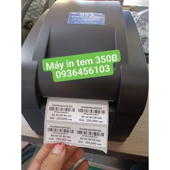 Máy In Tem Mã Vạch Xprinter Xp 350B In Tem Mã Vạch Sản Phẩm, In Đơn Shopee, In Mã Vận Đơn Các Bên Giao Hàng