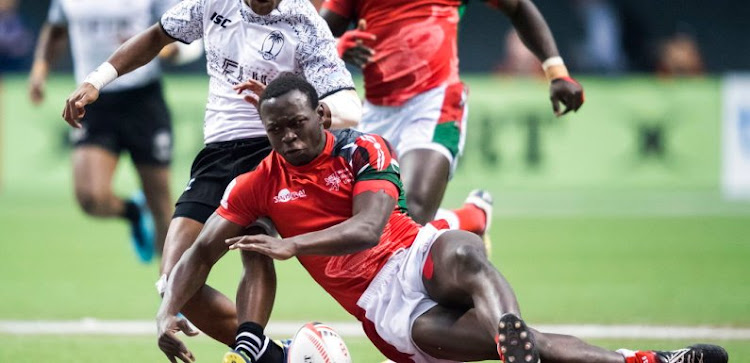 Billy Odhiambo in action against Fiji at a past tournament