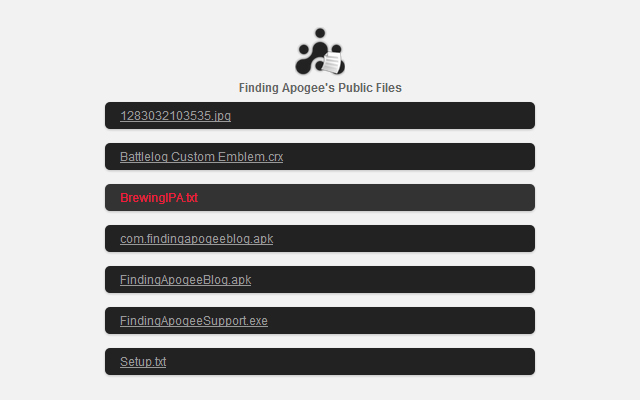 Finding Apogee Files