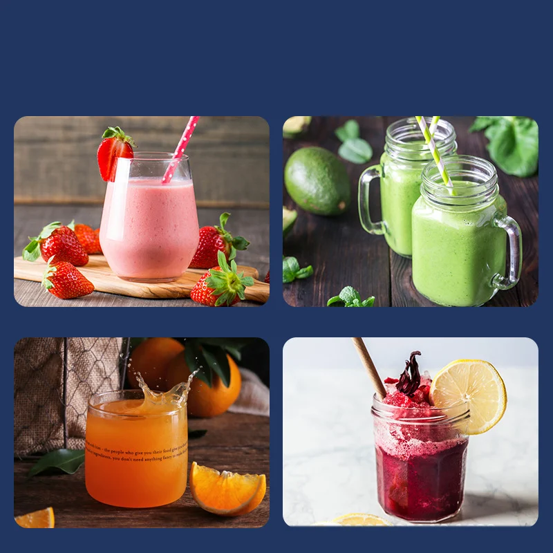 Frullatore Portatile 6 Lame Mini Spremiagrumi USB per Frullati e Smoothie Tritaghiaccio Mixer per Alimenti