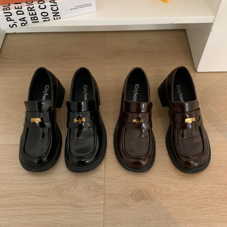 Damen Pumps mit dickem Absatz ohne Schnürung Mittlerer Blockabsatz Bequeme & stilvolle Schuhe für Alltag & Büro, ideal für viele Anlässe