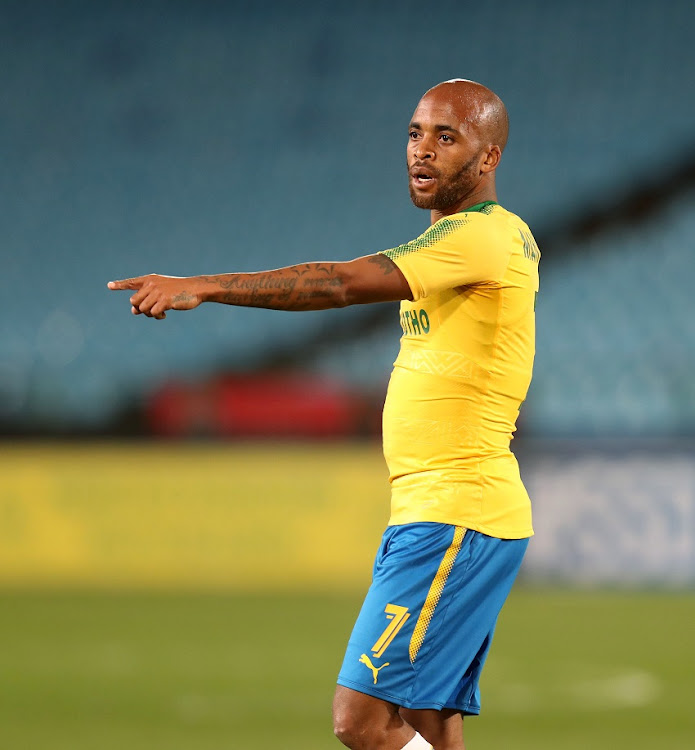 Oupa Manyisa of Mamelodi Sundowns during Absa Premiership 2017/18 match between Mamelodi Sundowns and Polokwane City at Loftus Versveld Stadium, Pretoria South Africa on 22 August 2017.