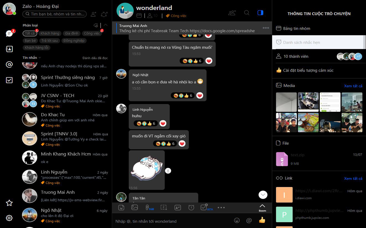 Zalo Dark Mode Preview image 0