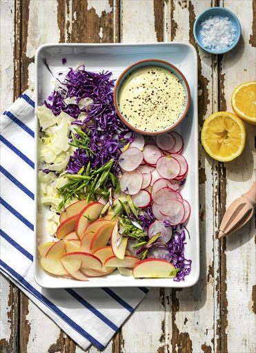 Fennel and apple coleslaw.