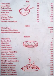 Grover Dhaba menu 2