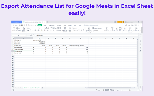 FREE Google Meet Attendance List Tracker