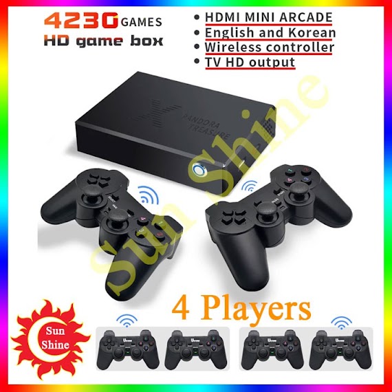 Máy Chơi Game Điện Tử 4 Nút Cầm Tay Không Dây - Kết Nối Hdmi, Vga Thoải Mái Chơi Game Trên Tivi Và Máy Tính