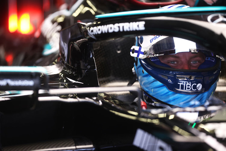 Valtteri Bottas prepares to drive out of the garage during practice ahead of the F1 Grand Prix of Mexico at Autodromo Hermanos Rodriguez on November 05, 2021 in Mexico City, Mexico.