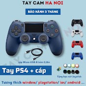 Tay Cầm Ps4, Tay Cầm Chơi Game Có Dây, Không Dây Bluetooth Cho Pc, Playstation, Ios, Tv Box, ... Tặng Nút Bọc Joystick