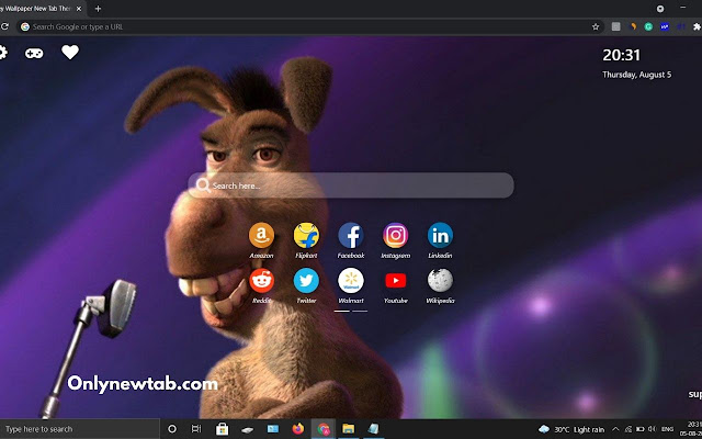 Donkey Wallpaper New Tab Theme