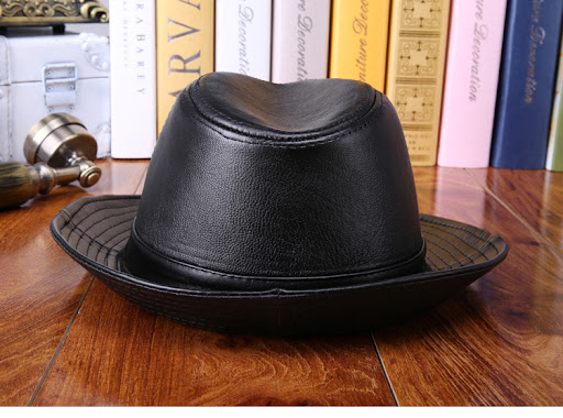 Title 3, Sheep Skin Big Brim Hat Leather Top. Stylish an...