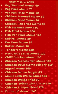 Momo Bites menu 1