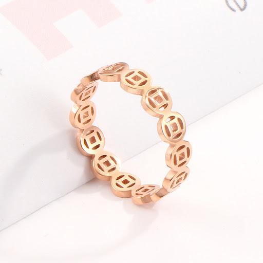 Title 2, Hollow Out Money Seeking Copper Coin Ring for W...