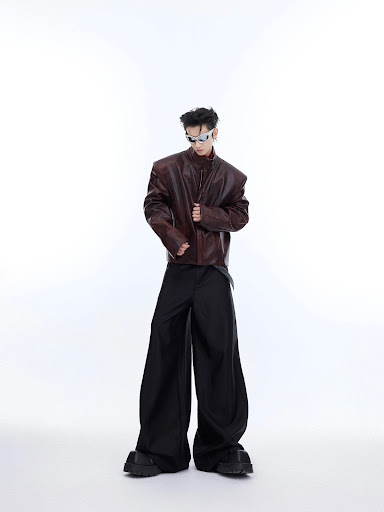Title 2, Mens Short Motorcycle Coat Stand Collar – Ride...