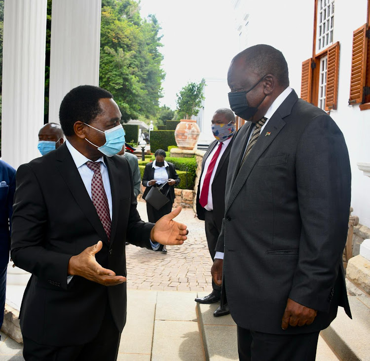 President Cyril Ramaphosa had meetings with his Zambian counterpart Hakainde Hichilema.