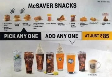 McDonald's menu 