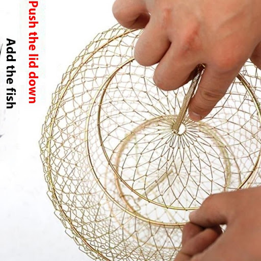 Title 9, Stainless Steel Wire Fish Protection Folding Ba...