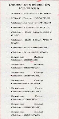 Kivnara Foods India menu 3