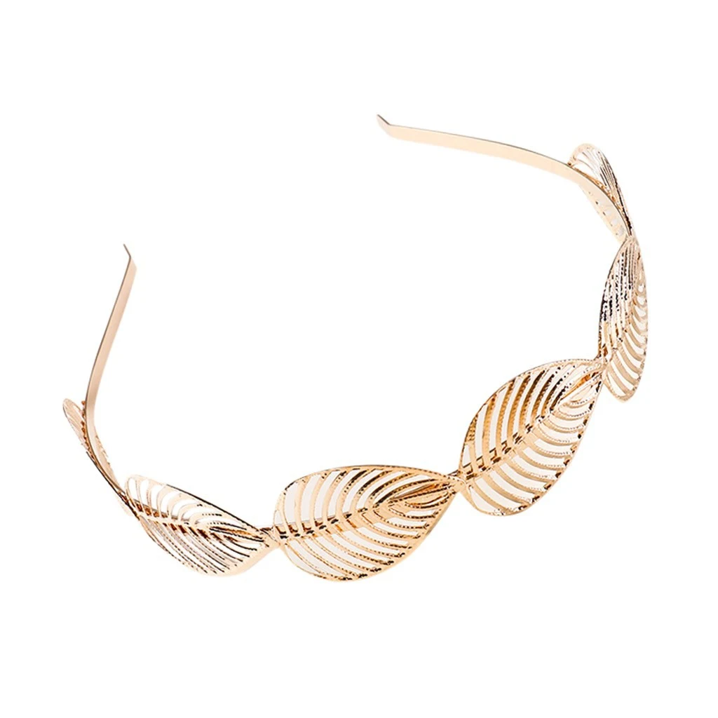 Title 4, Retro haarband met gouden blad, eenvoudig en el...