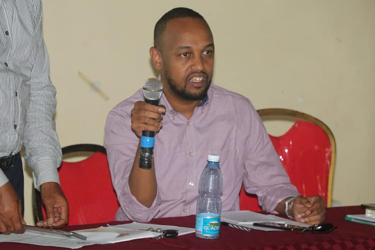 Garissa Health Executive Ahmed Nadhir during a meeting to promote the HPV vaccine at a Garissa hotel on October 10.