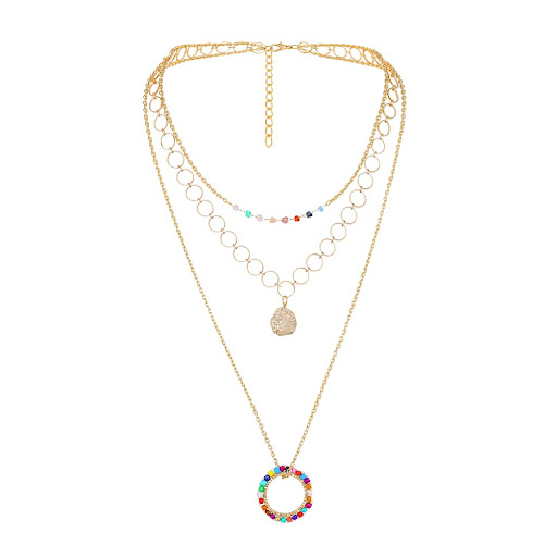 Title 5, Multi-layer Ethnic Butterfly Pendant Color Circ...