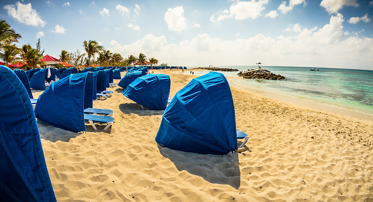 Beach cabana on Princess Cays