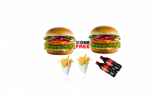 Veg Burger Jambo Combo( 2 Veg Burger + 2 French Fries + 2 Coke 250 Ml)