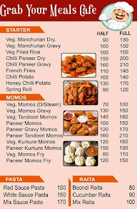 Grab Your Meals menu 1