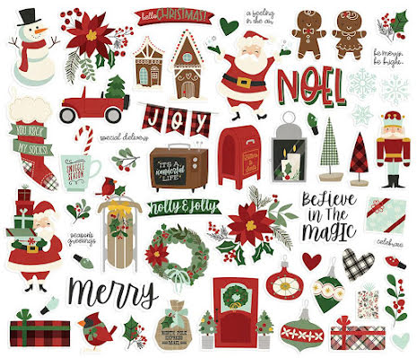Simple Stories Bits & Pieces Die-Cuts 57/Pkg - Jingle All The Way