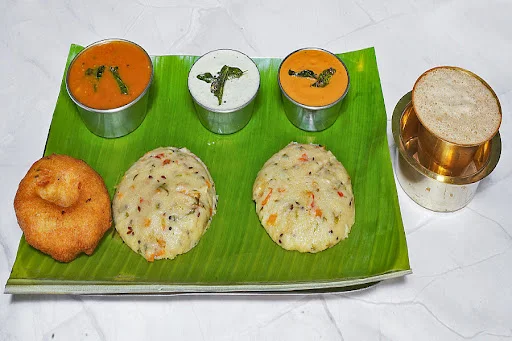 Upma + Medu Vada (1pcs) + Filter Coffee